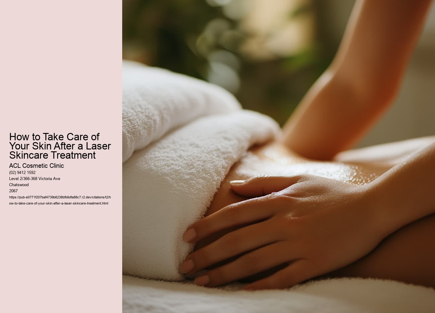 How to Take Care of Your Skin After a Laser Skincare Treatment