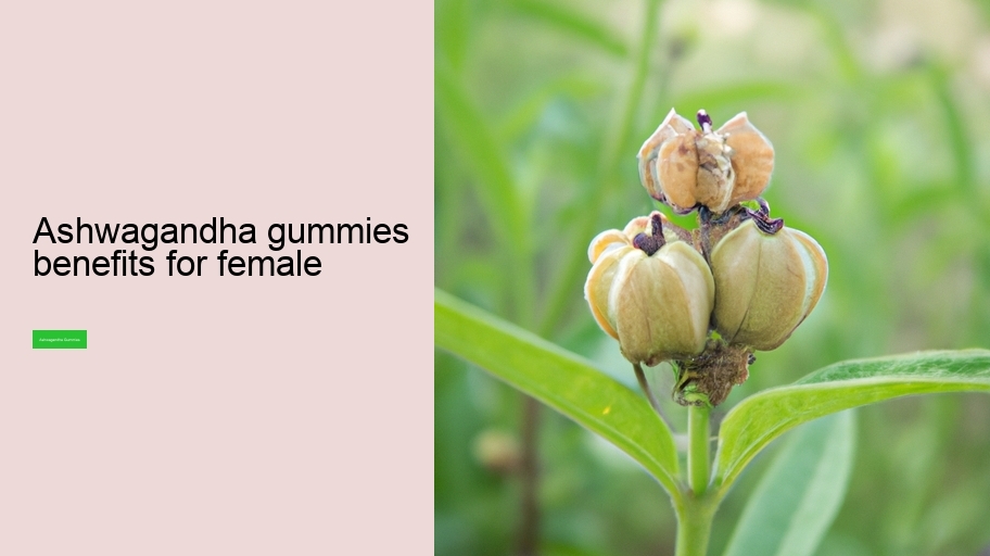 ashwagandha gummies benefits for female