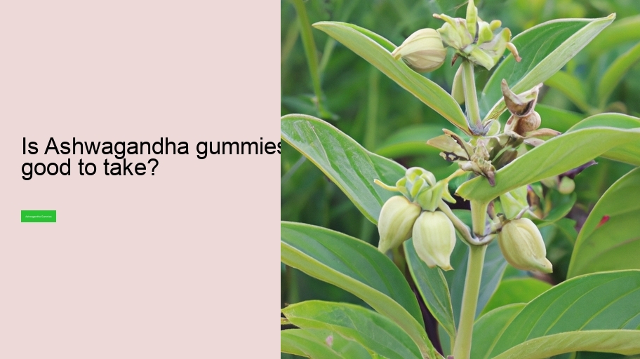 Is Ashwagandha gummies good to take?