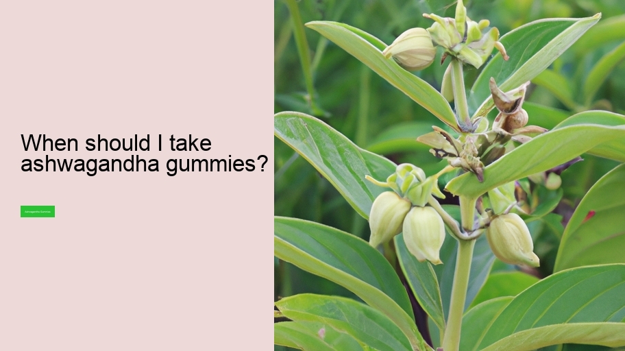 When should I take ashwagandha gummies?