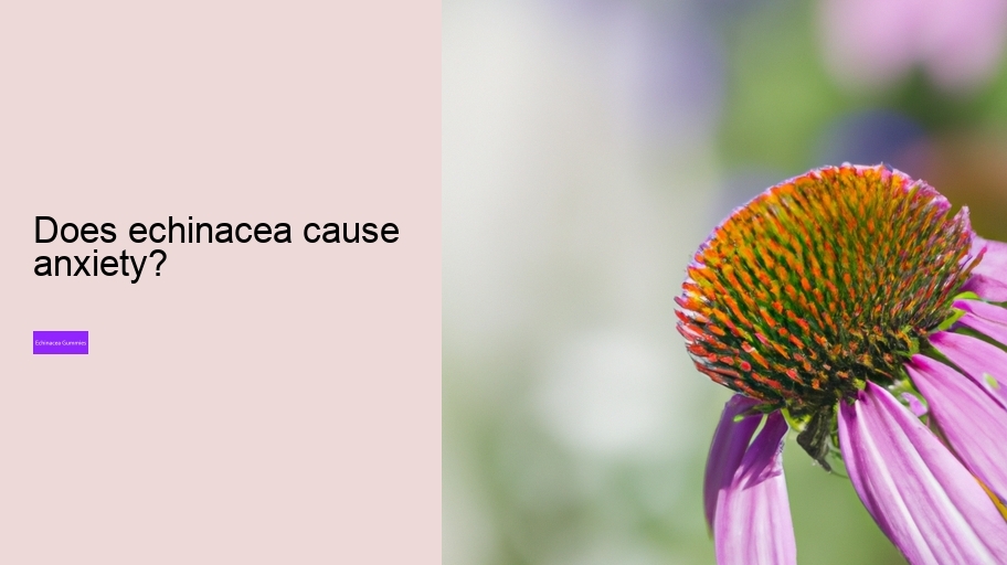 Does echinacea cause anxiety?