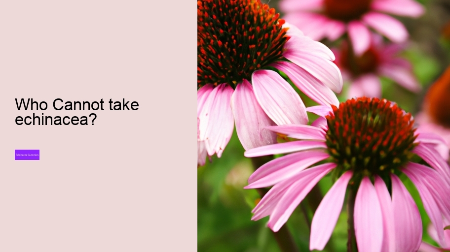 Who Cannot take echinacea?