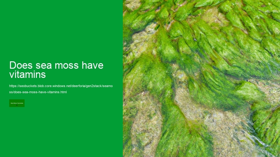 does sea moss have vitamins